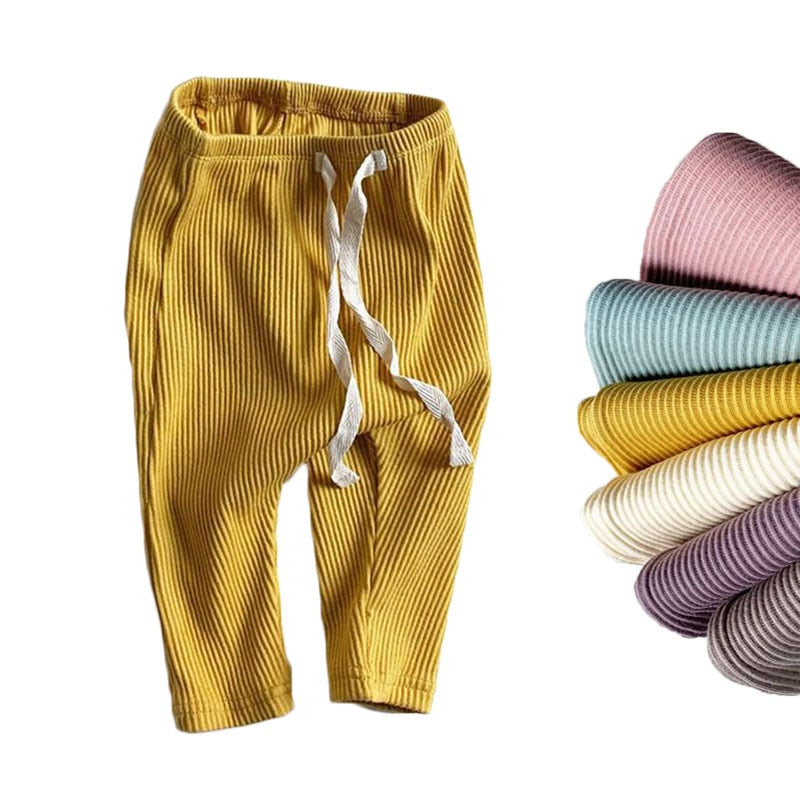 Baby Boys Girls Solid Leggings