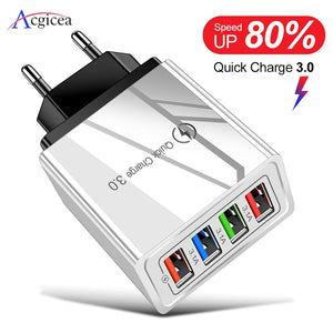 EU/US Plug Portable Wall USB  Mobile Fast Charger
