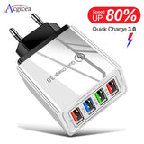 EU/US Plug Portable Wall USB  Mobile Fast Charger