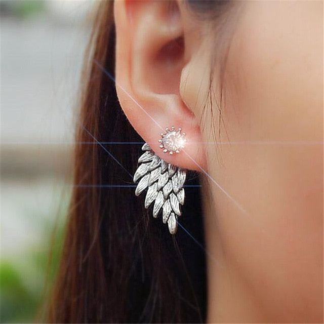 Crystal Flower Drop Earrings