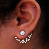 Crystal Flower Drop Earrings