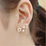 Crystal Flower Drop Earrings
