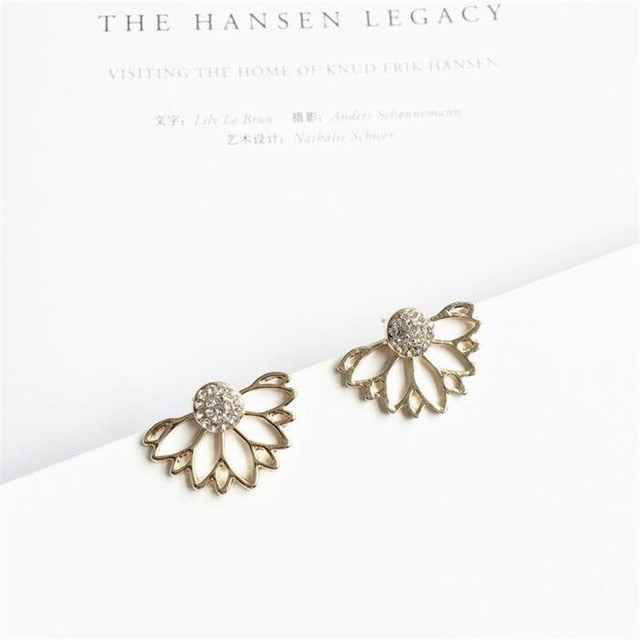 Crystal Flower Drop Earrings