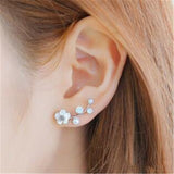 Crystal Flower Drop Earrings