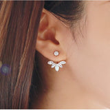 Crystal Flower Drop Earrings