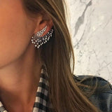 Crystal Flower Drop Earrings