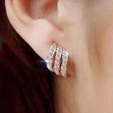 Crystal Flower Drop Earrings