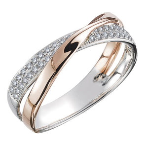 Newest Fresh Two Tone X Shape Cross Ring